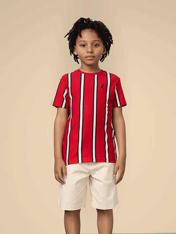 Kids Polo Striped Tee